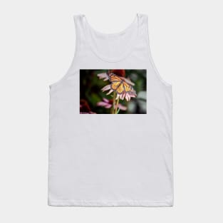 Monarch Butterfly on Purple Coneflower Tank Top